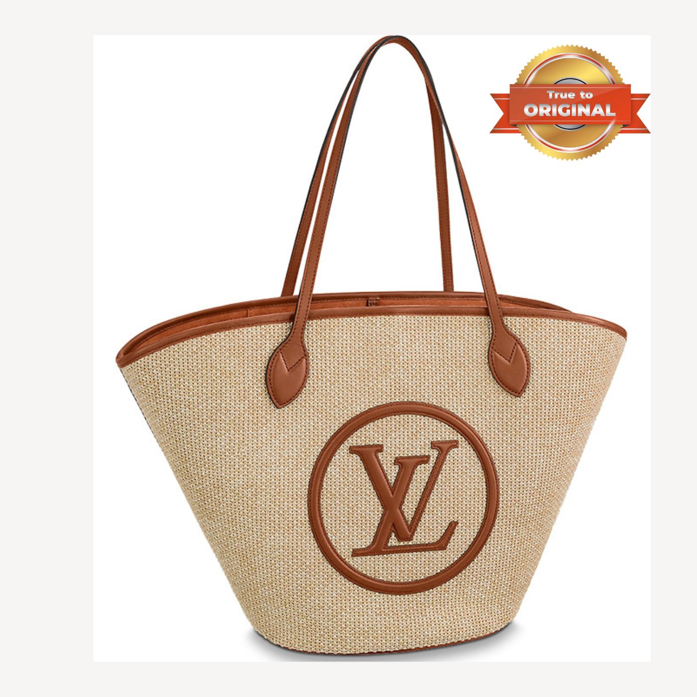 [True-to-ORIGINAL] Louis Vuitton Saint Jacques Raffia Brown For Women 22.4in/57cm